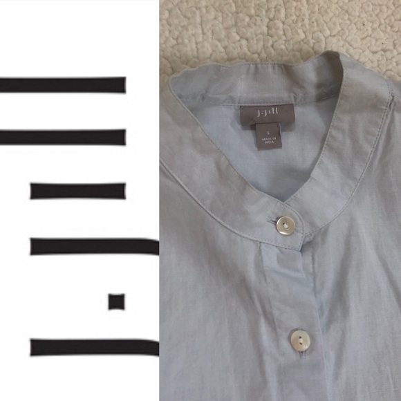 J Jill Tops Jjill Shirt Mandarin Collar Poshmark